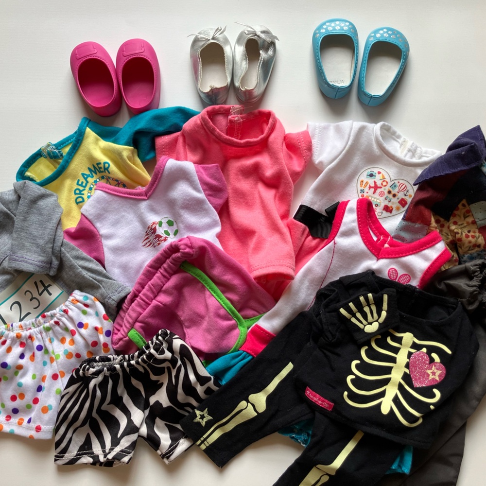 18 in Doll Clothes and Shoes Lot